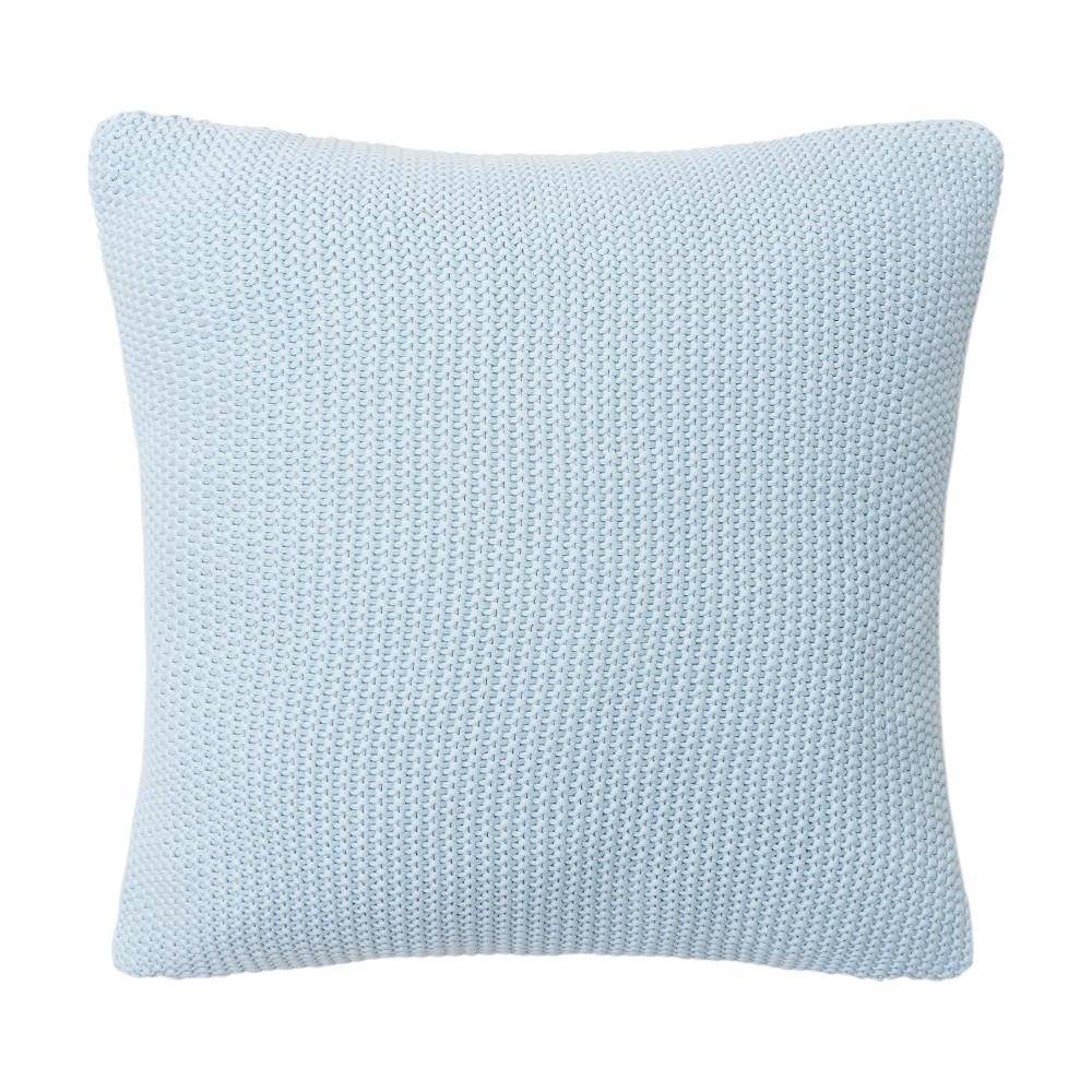 Marc O'Polo Dekokissen Nordic Knit Calm Blue 50x50 cm aus Bio-Baumwolle im Strickdesign