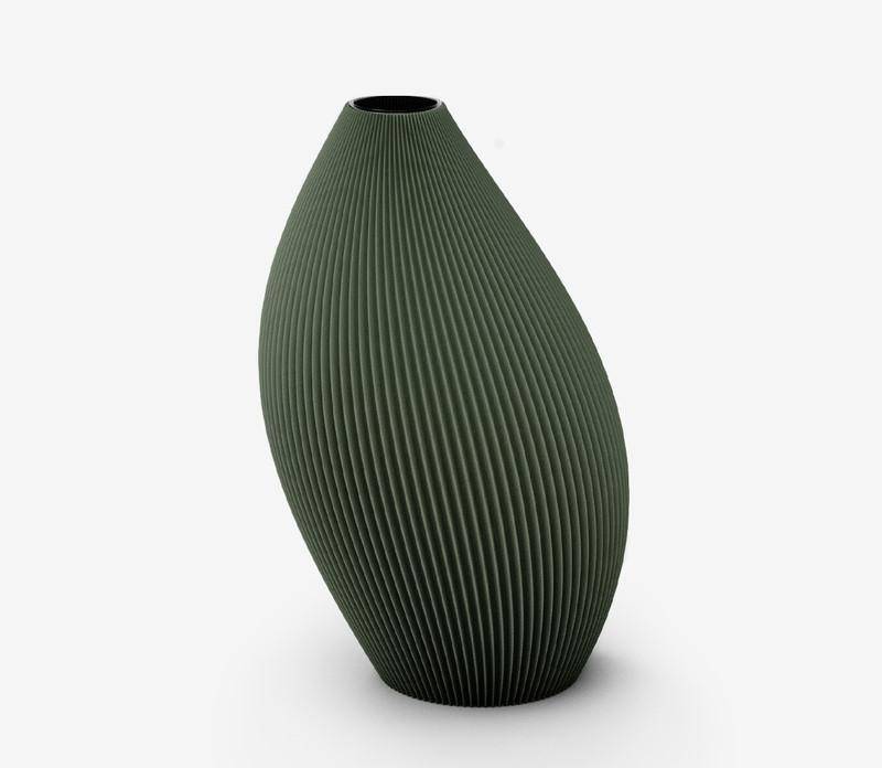 Recozy Bent 1 - Vase Forest Green
