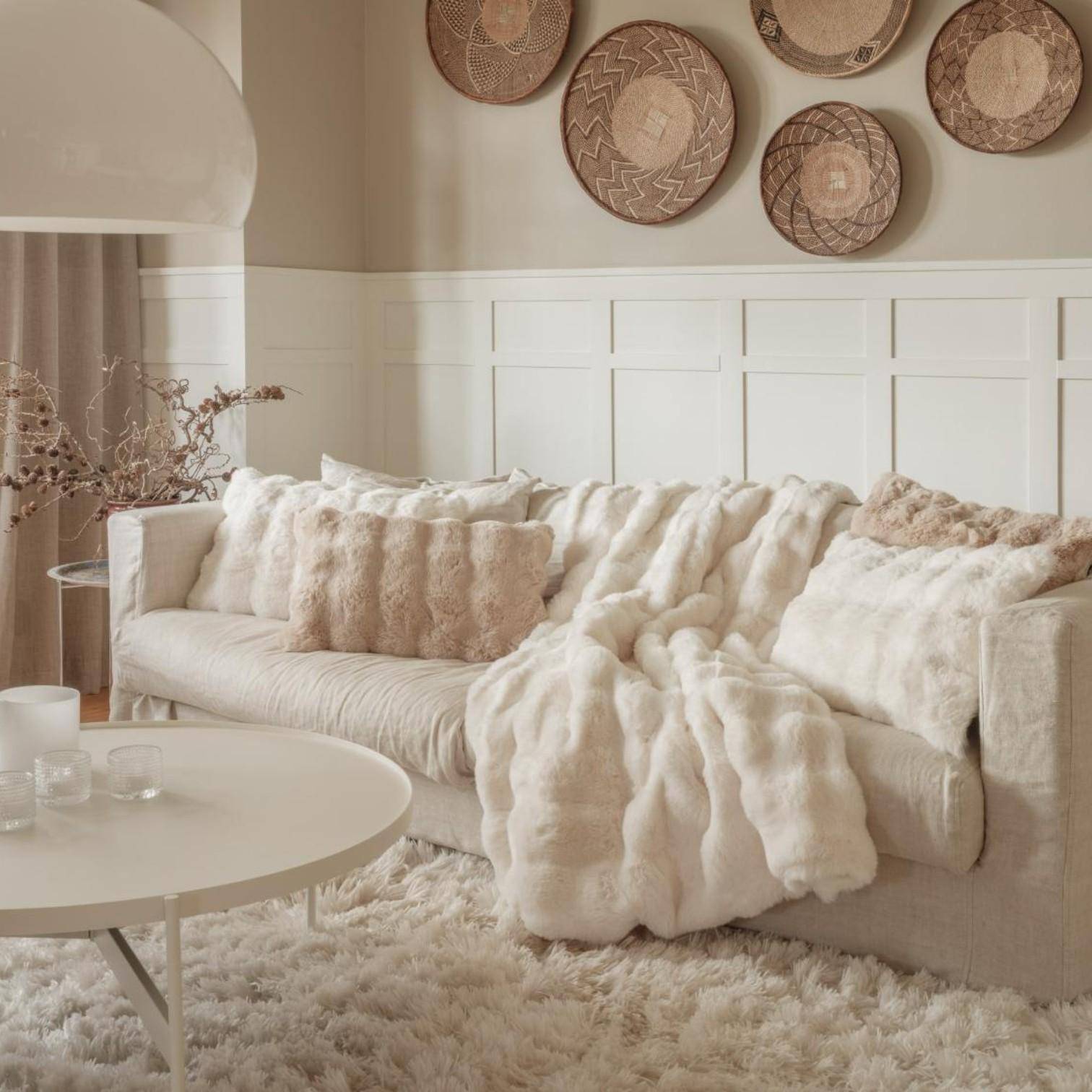Skinnwille Dekokissen Misty Light Beige 40 x 60 cm