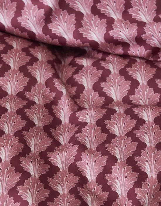 ESSENZA Baumwollsatin Bettwäsche Tesse Cherry Red 155 x 220 cm + 80 x 80 cm