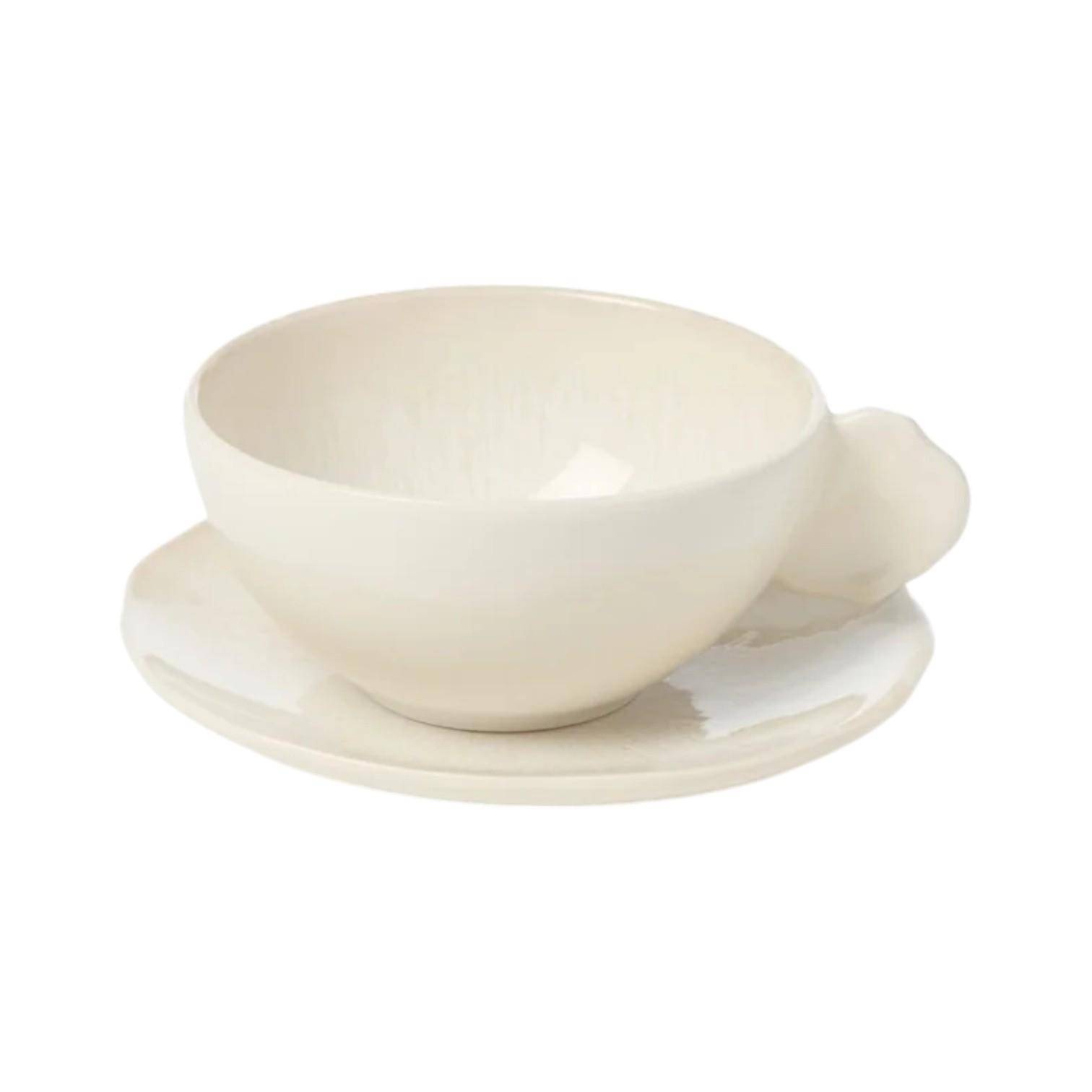 Jars Keramik Plume Fb.Perle Kaffee/Teetasse 0,20 l und Untertasse