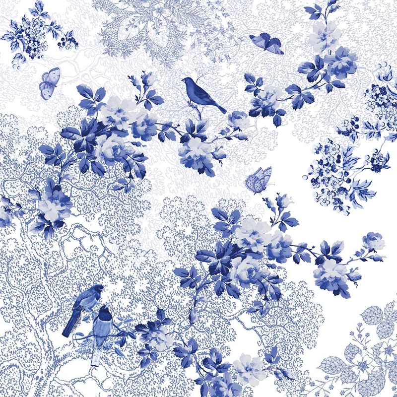 Garnier Thiebaut Serviette Voliere Bleu