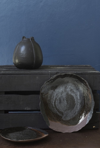 Jars Keramik Wabi Fb.Kemuri Dessertteller 21 x 23 cm