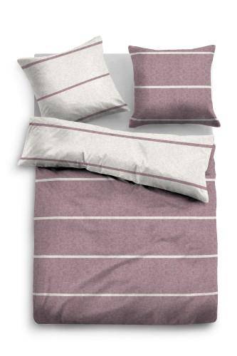 Tom Tailor Bettwäsche Melange-Flanell Mauve 155 x 220 cm