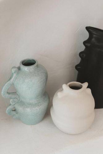 Jars Keramik Vase Lucrece Blanc 10,5 cm hoch