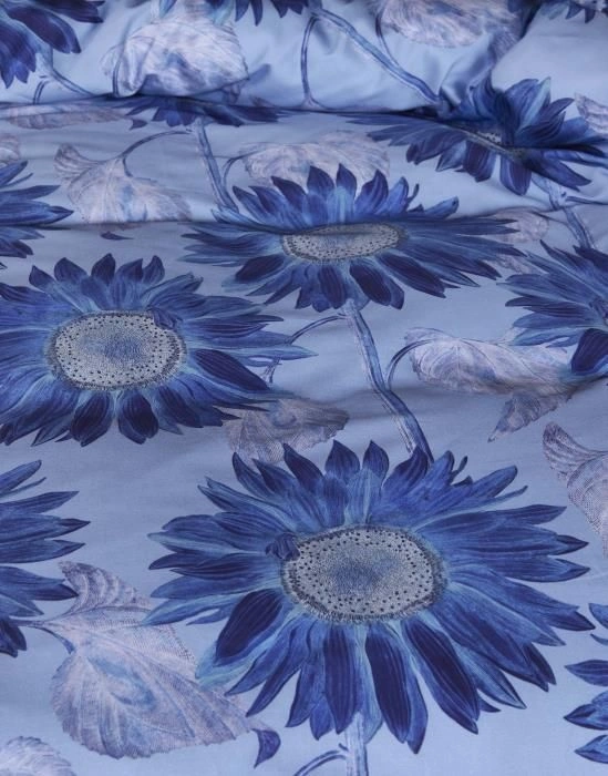 Essenza Bettwäsche Yule in Chambray Blue 135 x 200 cm + 80 x 80 cm