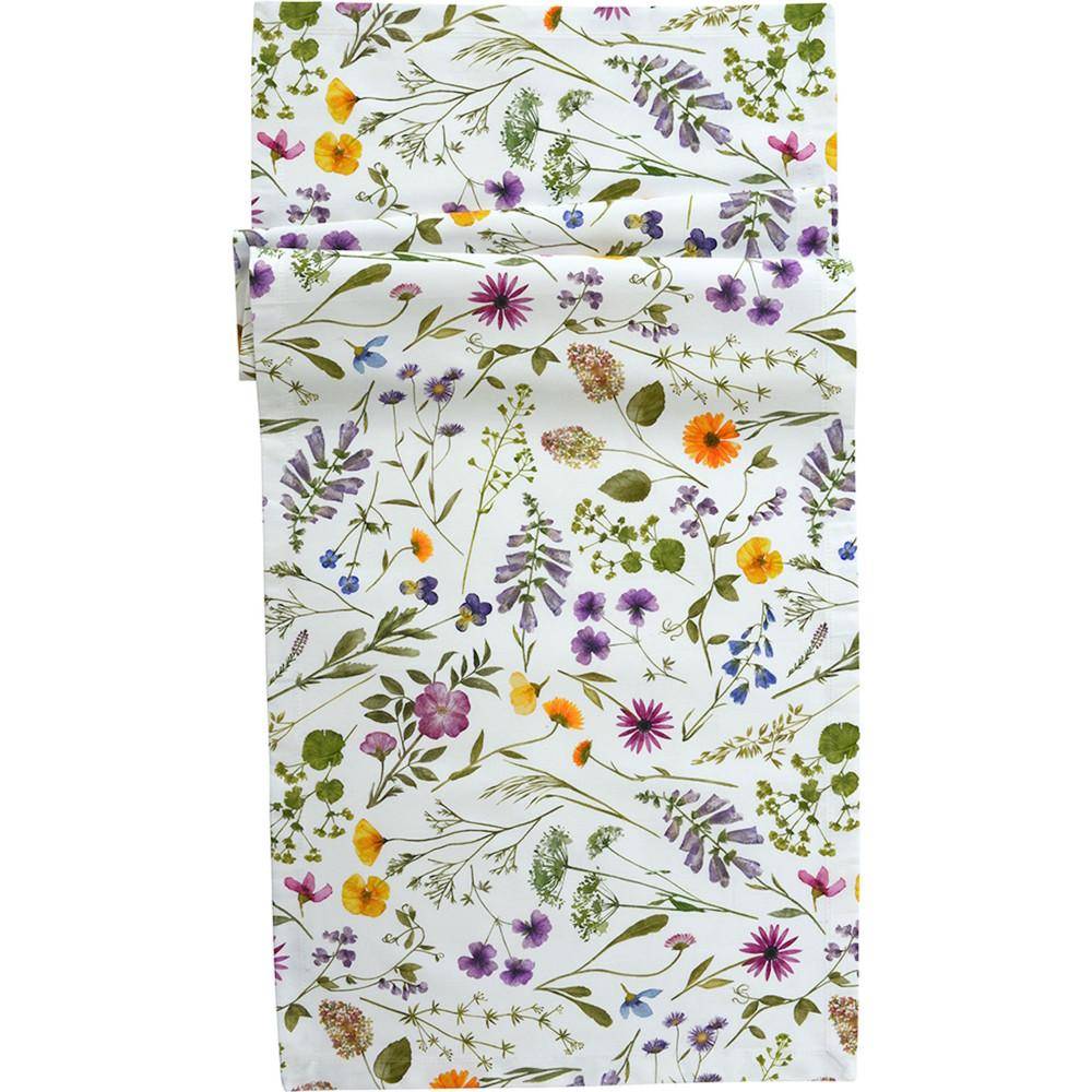 Sander Tischläufer Freya mit buntem Blumenmuster und hochwertigem Digitaldruck für frühlingshafte Tischdekoration