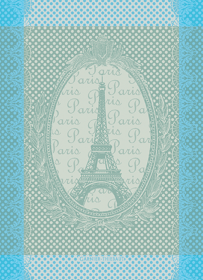 Garnier Thiebaut Geschirrtuch - Eiffel Vintage Celadon