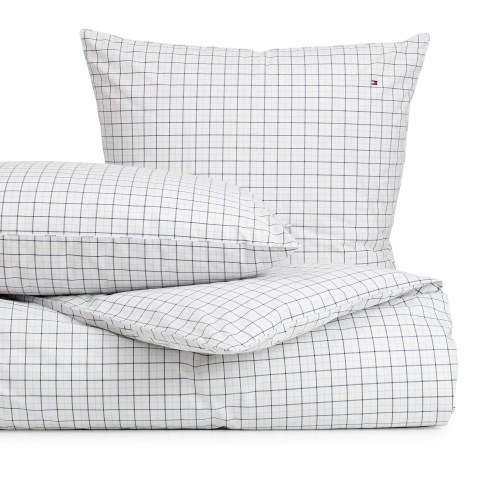 Tommy Hilfiger Organic Checks Bettwäsche Adrian Blau 155 x 220 cm