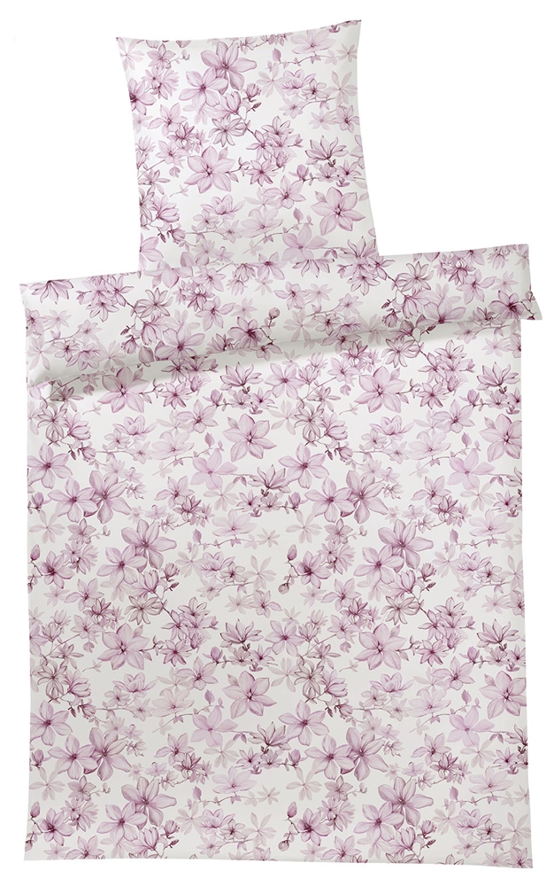 Elegante Comfort Satin Bettwäsche Fairy Rosé 135 x 200 cm