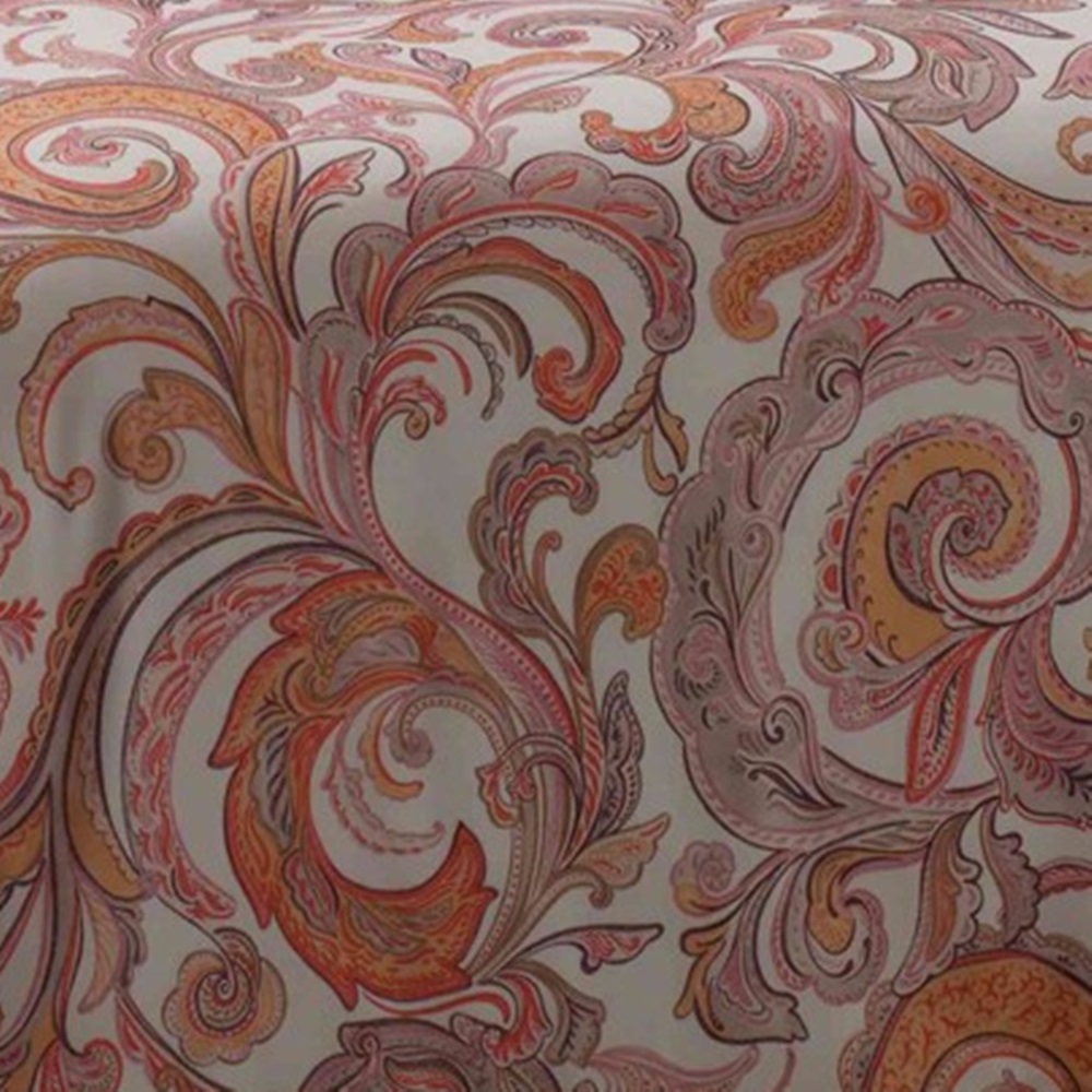 Elegante Jersey Bettwäsche Cosimo Natur-Ziegel 135 x 200 cm