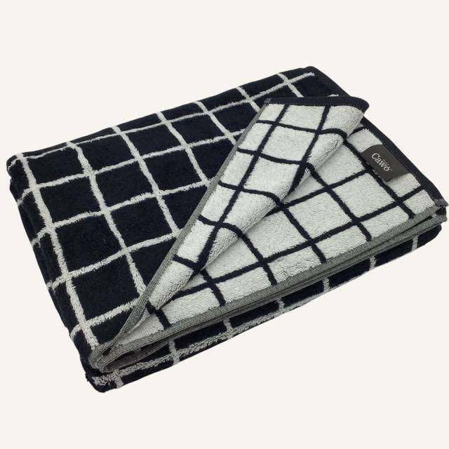 Cawö Frottiertuchserie Zoom Karo 123 Schwarz Duschtuch 80 x 150 cm