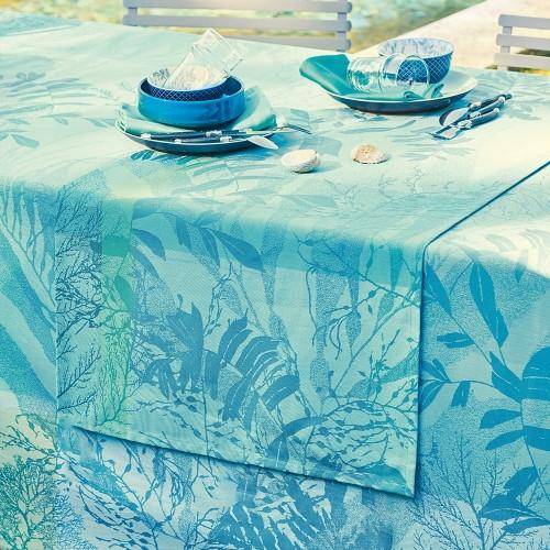 Garnier Thiebaut Mitteldecke Ouessant Turquoise 115 x 115 cm
