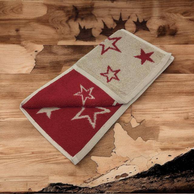 Cawö Frottiertuchserie Christmas Edition 792 Sterne Rot - Seiftuch 30 x 30 cm (3er Set)