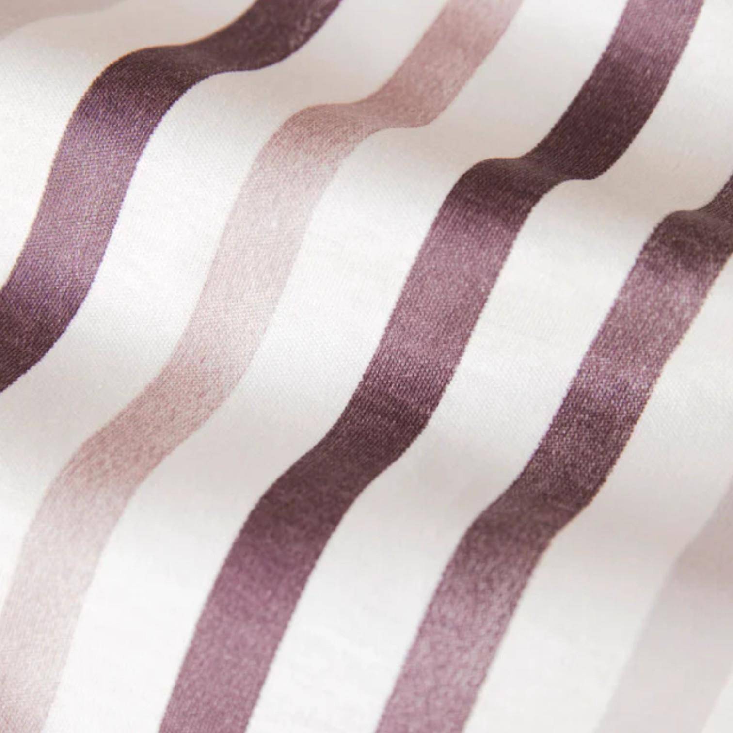 Elegante Jersey Bettwäsche Waterstripe Rouge 135 x 200 cm