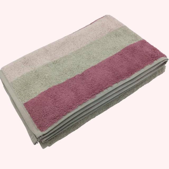 Cawö Frottiertuchserie Sense Blockstreifen 6205 blush Duschtuch 70 x 140 cm