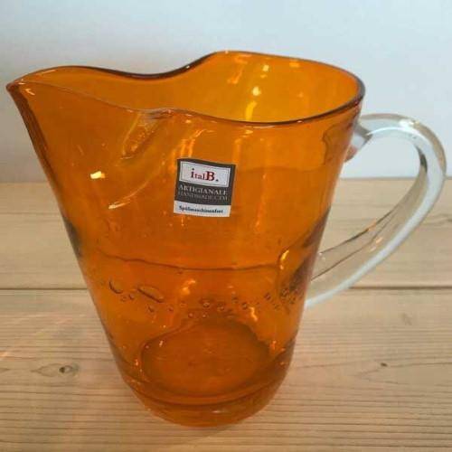 italB. Krug mundgeblasen Laguna Aqua 1 l Fb. Orange