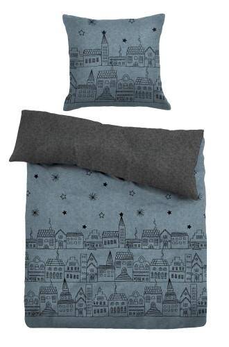 Tom Tailor Bettwäsche Melange-Flanell Jeans 135 x 200 cm