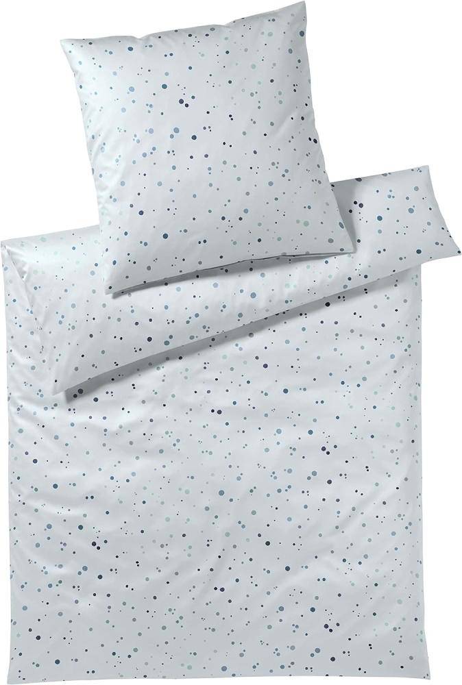 Elegante Jersey Bettwäsche Sprinkle Blau 135 x 200 cm