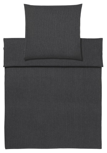 Baldessarini Flanell Bettwäsche Comic Smart Grey 200 x 220 cm