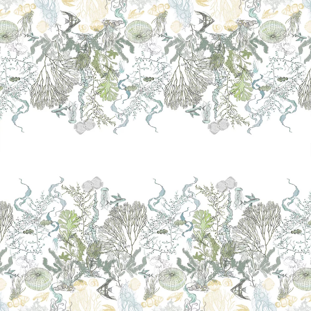 Garnier Thiebaut Tischdecke Balade Marine Verde 155 x 255 cm