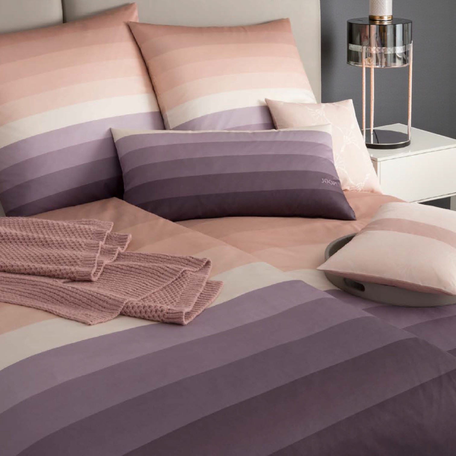 JOOP! Bettwäsche Horizon Powdered Berry 135 x 200 cm