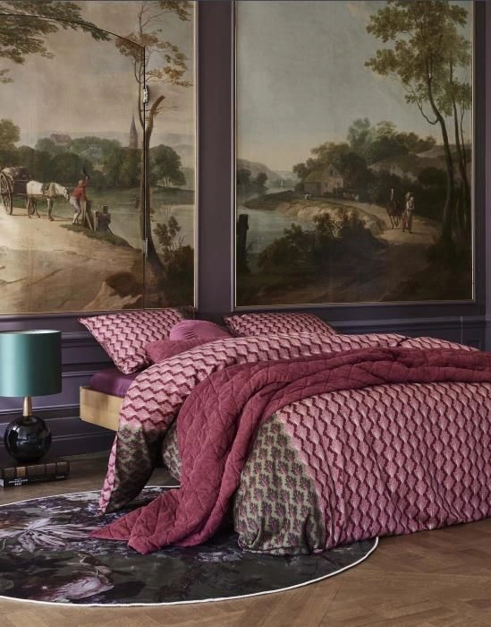 ESSENZA Baumwollsatin Bettwäsche Tesse Cherry Red 155 x 220 cm + 80 x 80 cm