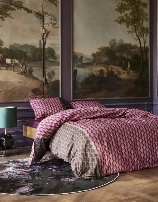ESSENZA Baumwollsatin Bettwäsche Tesse Cherry Red 155 x 220 cm + 80 x 80 cm