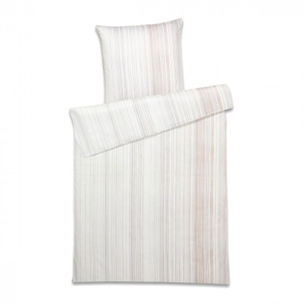 Elegante Comfort Satin Bettwäsche Grades Natur 155 x 220 cm