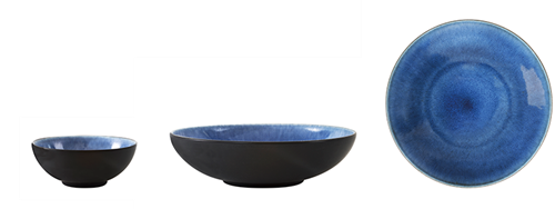 Jars Keramik Tourron Fb.Bleu Lin Servierschale 19 cm