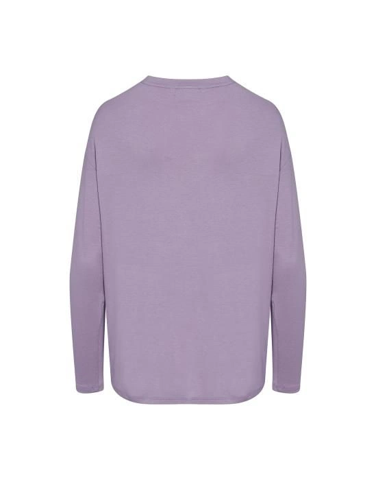 ESSENZA langärmeliges Top Denna Uni Purple Violet in XL