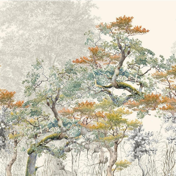 Garnier Thiebaut Tischdecke Bois de Mystere Parchmin 155 x 155 cm