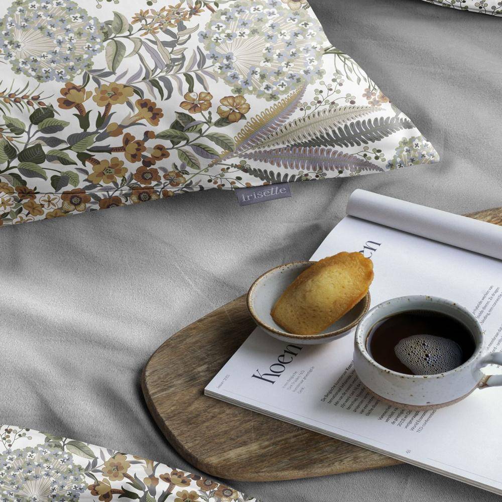 Irisette Bettwäsche Natural Bloom Gold/Weiß 135 x 200 cm