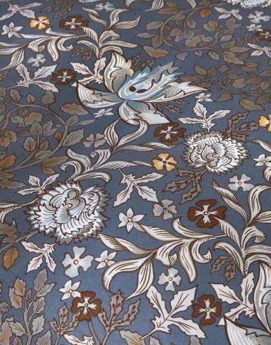 ESSENZA Baumwollsatin Bettwäsche Ophelia Midnight Swim 155 x 220 cm + 80 x 80 cm