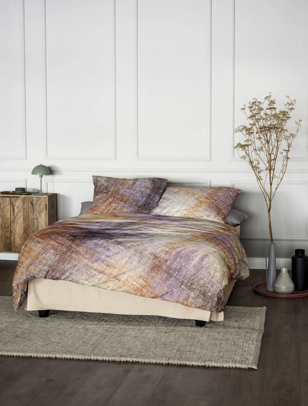 Irisette Flausch-Cotton Bettwäsche Farbenzauber Orange 135 x 200 cm 