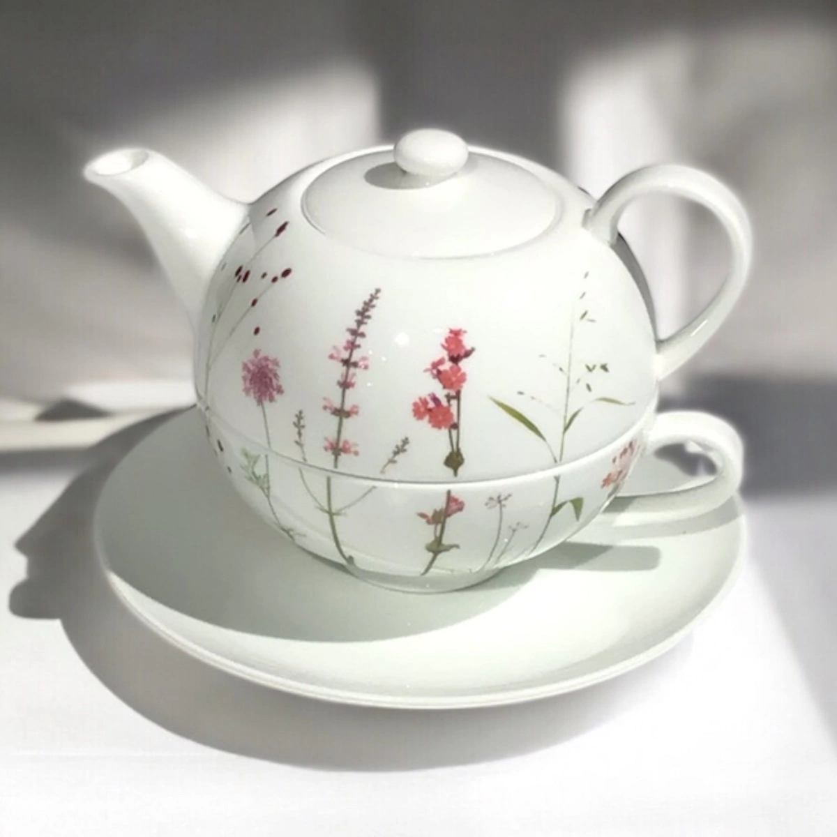 Cup & Mug Fine Bone China Tee for One Set "Rosalie"