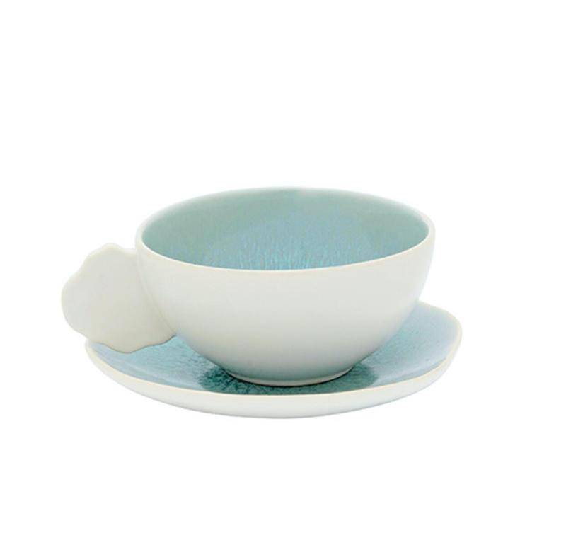 Jars Keramik Plume Fb.Atoll Kaffee/Teetasse und Untertasse
