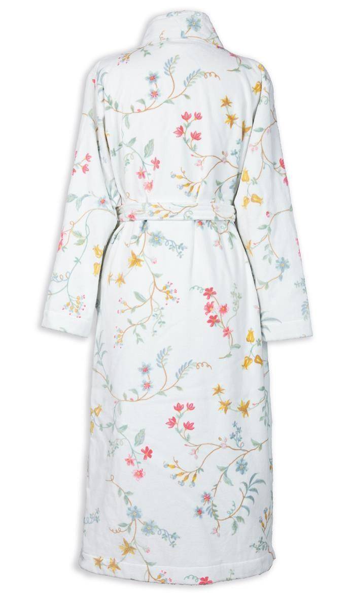 PiP Studio Bademantel Les Fleurs in White - Größe XL