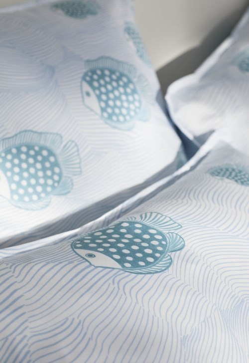 Elegante Baumwollsatin Bettwäsche Float Aquagrün 155 x 220 cm