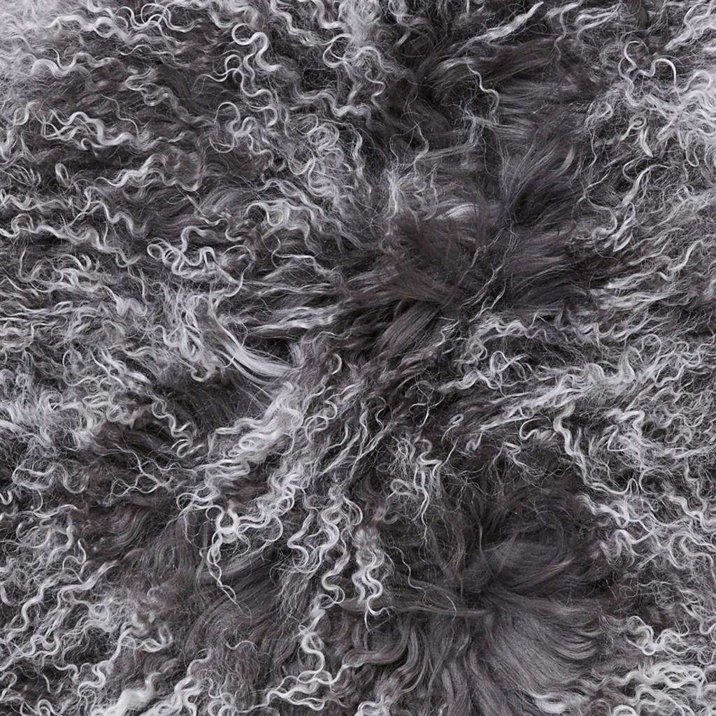 Skinnwille Tibetlammfell Shansi Grey Snowtop 55 x 95 cm