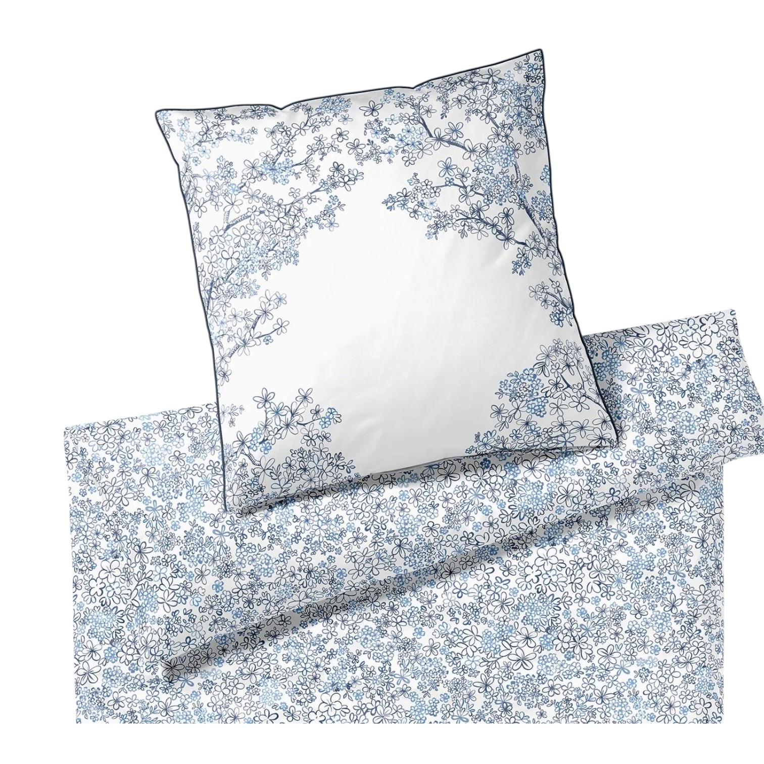 Elegante Comfort Satin Bettwäsche Belle Indigo 155 x 220 cm