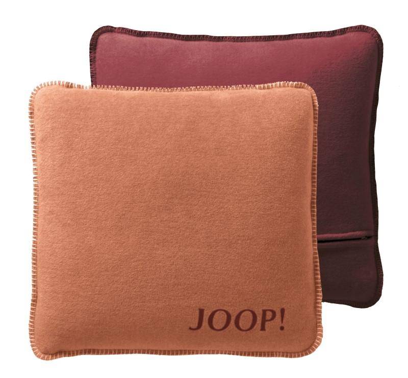 JOOP! Kissenhülle Melange Doubleface Kupfer Granat 50 x 50 cm