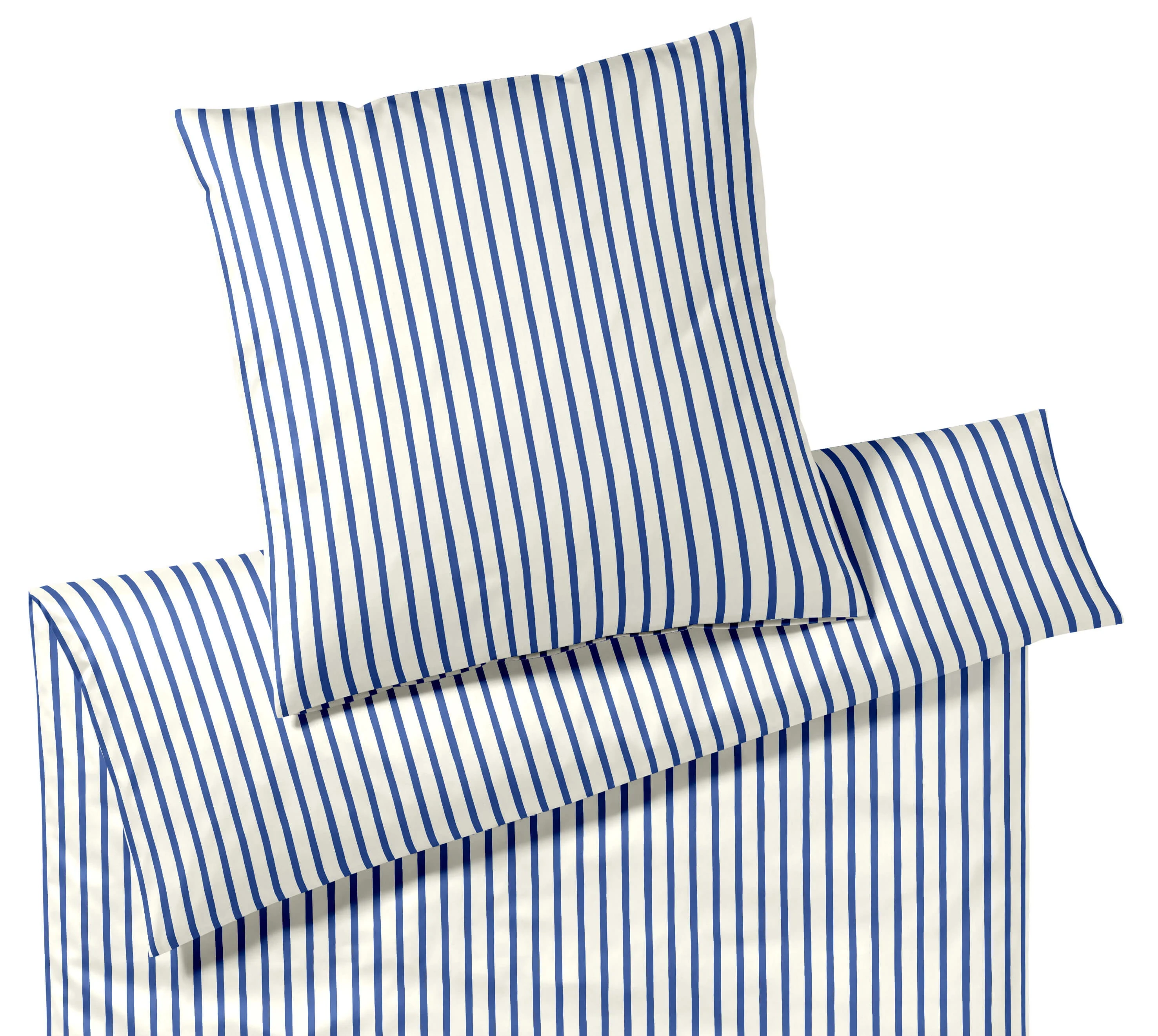 Elegante Comfort Satin Bettwäsche Double Blau 155 x 220 cm