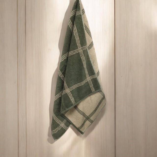 Cawö Frottiertuchserie Two-Tone Grafik 604 Field Handtuch 50 x 100 cm