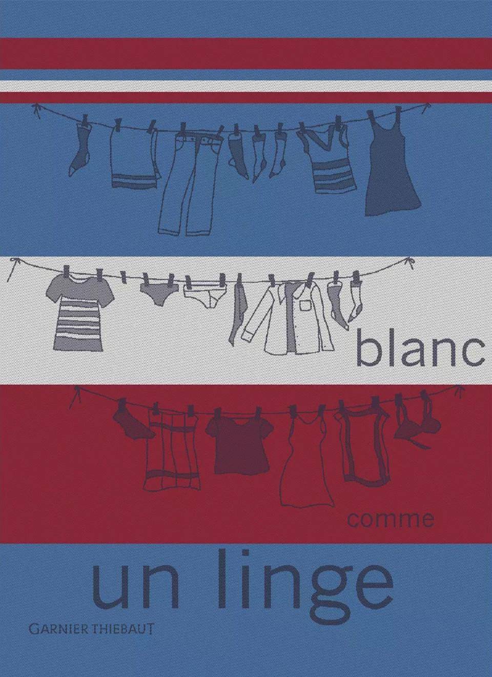 Garnier Thiebaut Geschirrtuch - Blanc comme un linge tricolore