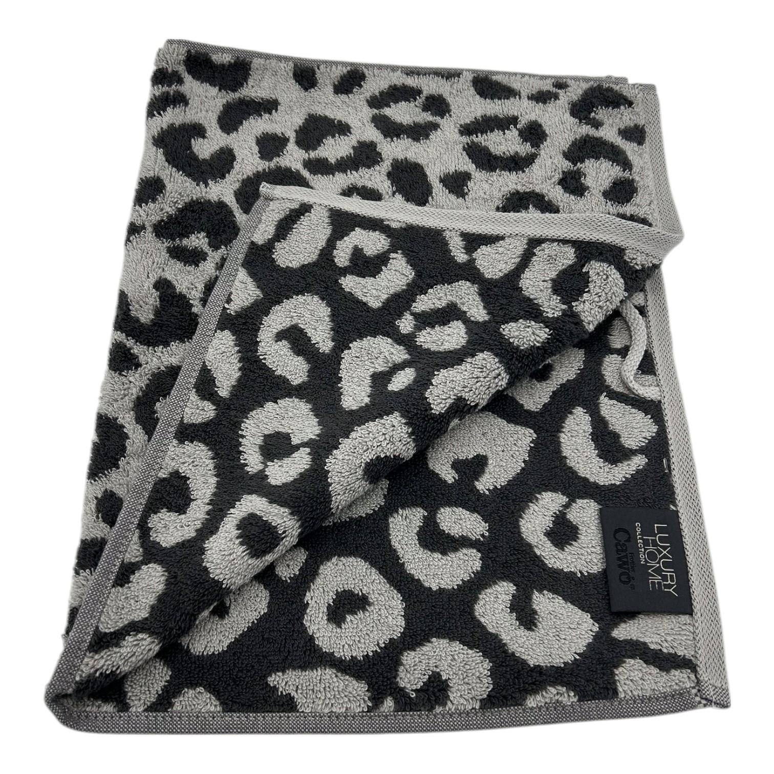 Cawö Frottiertuchserie Two-Tone Leo 540 Gästetuch in Basalt 30 x 50 cm
