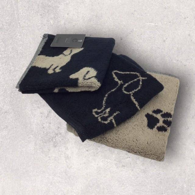 Cawö Frottiertuchserie We love Dogs 3er Set Schwarz Seiftücher 30 x 30 cm