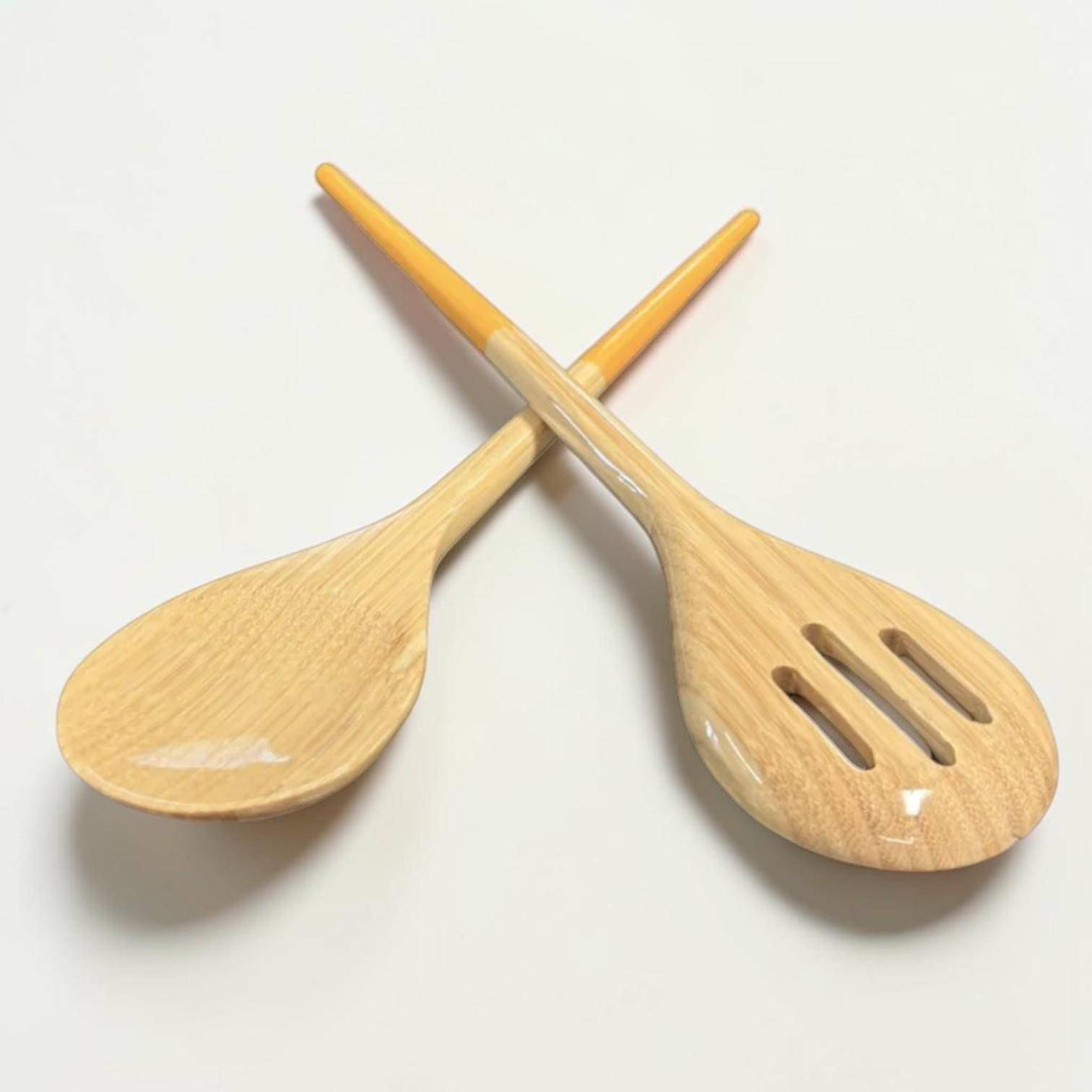 albert. L Bambus Bambus-Besteck-Set 32,5 cm in Gelb 