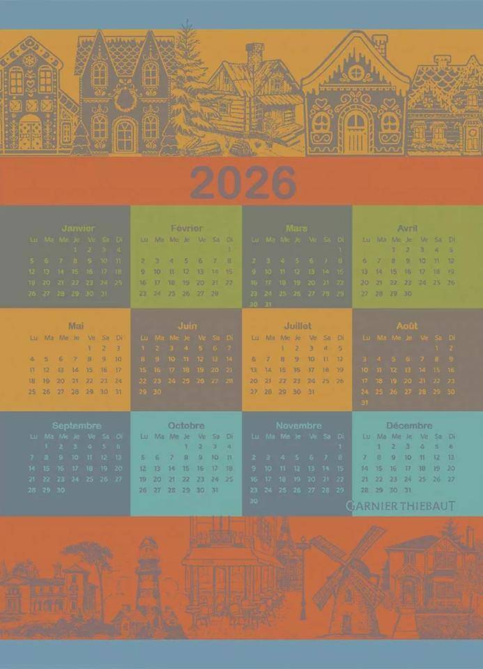 Garnier Thiebaut Geschirrtuch - Calendrier 2026 celebration