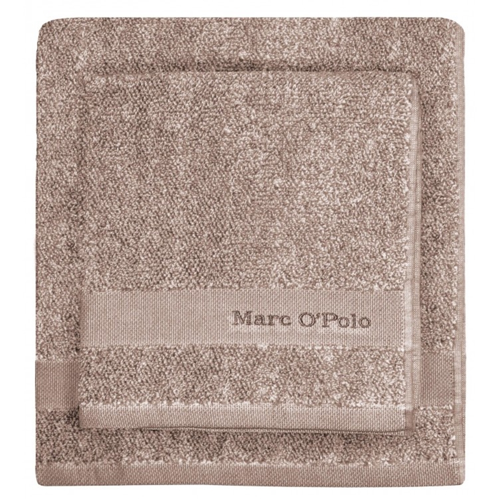 MARC O'POLO Melange Beige / Clay Handtuch 50 x 100 cm